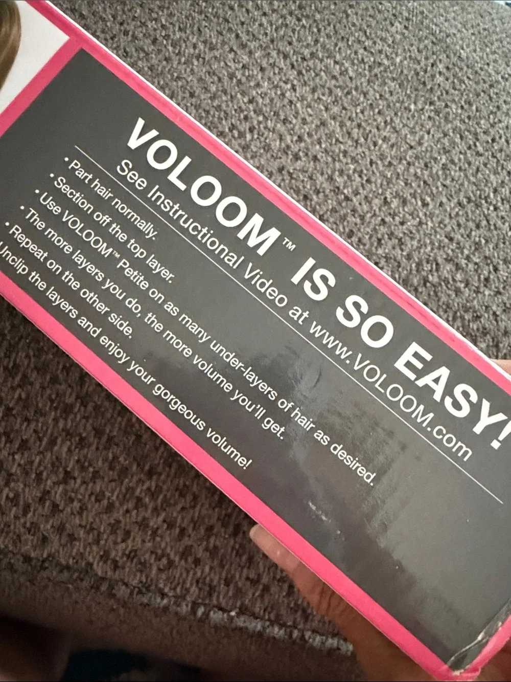 Voloom Petite Hair Volumizing Iron - Pink bag and clips used once